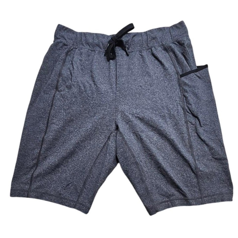 Lululemon Mens Heathered Charcoal Grey‎ Athletic Shorts XL Drawstring Pocket